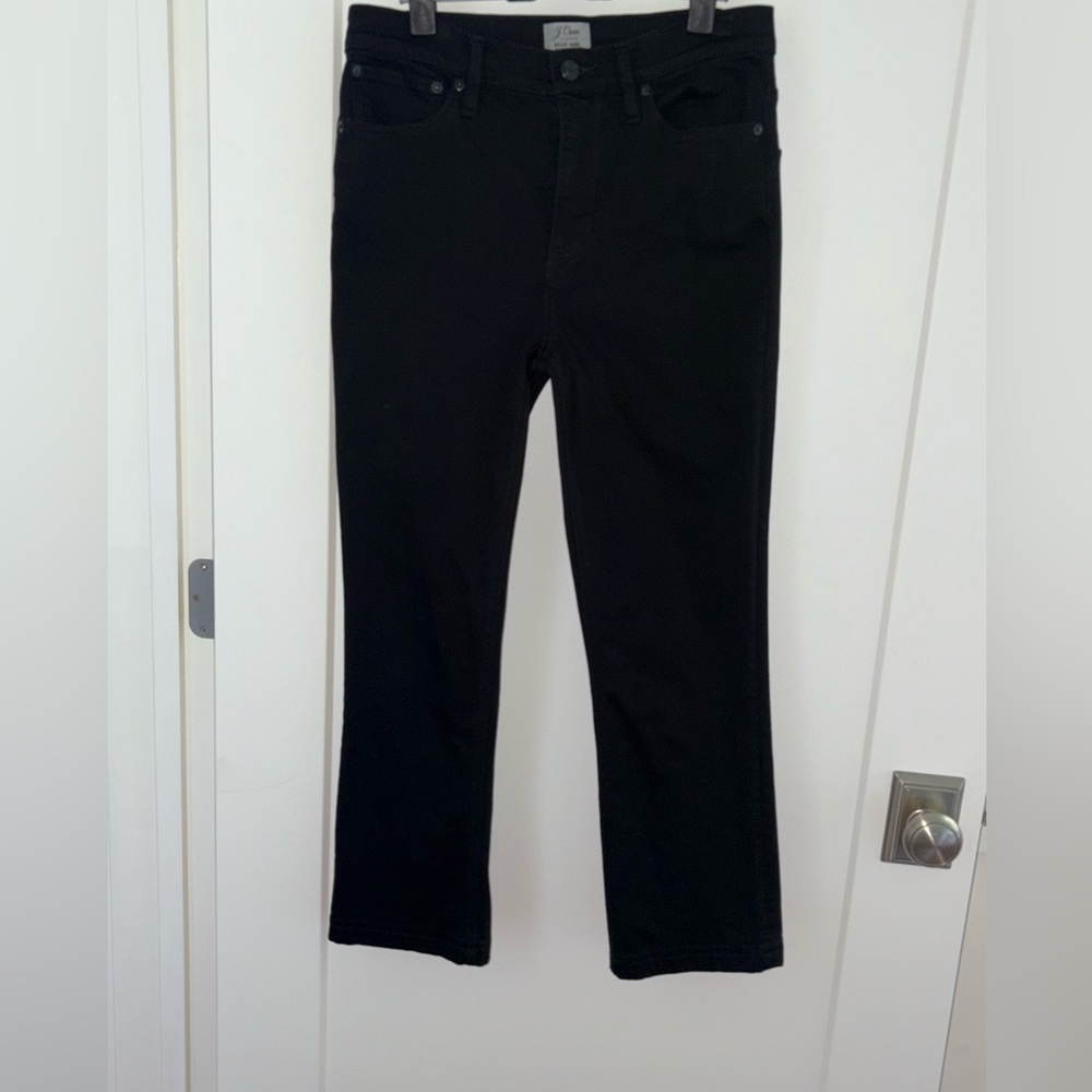 J. Crew Billie Demi-boot crop jeans sz 28 NWOT black